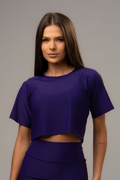 Camiseta Cropped Dry Cosmo Violeta