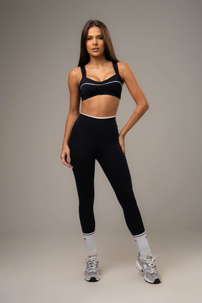 Conjunto Legging e Top Wave Power Preto