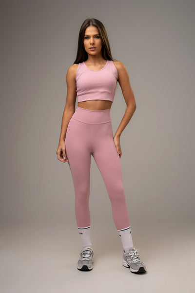 Conjunto Legging e Top High Power Rosa Seco