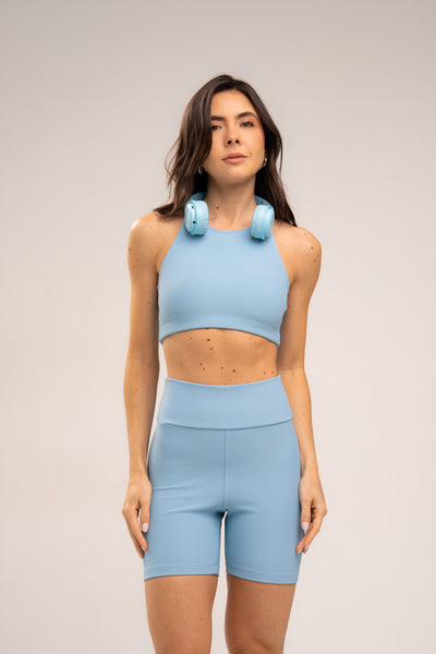 Conjunto Short e Top Nadador Flow Ice Blue