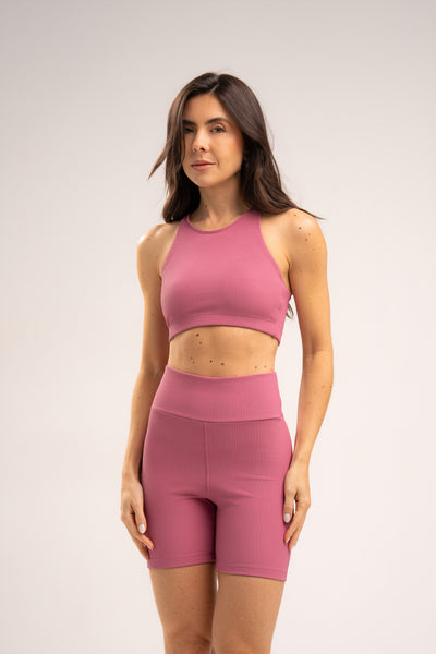 Conjunto Short e Top Nadador Flow Rosé