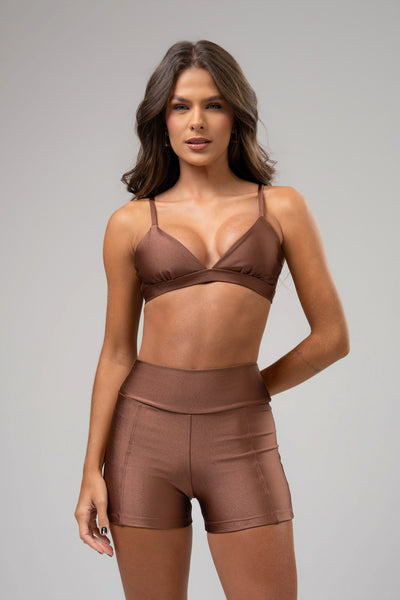 Conjunto Short e Top V Glow Cacau