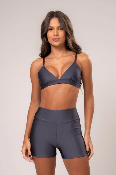 Conjunto Short e Top V Glow Grafite