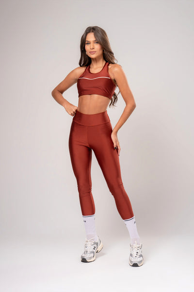 Conjunto Legging e Top Intense Glow Terracota