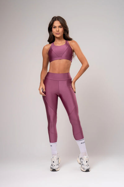 Conjunto Legging e Top Recortes Glow Malva