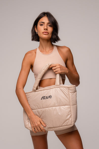 Bolsa Puffer Ative Bege