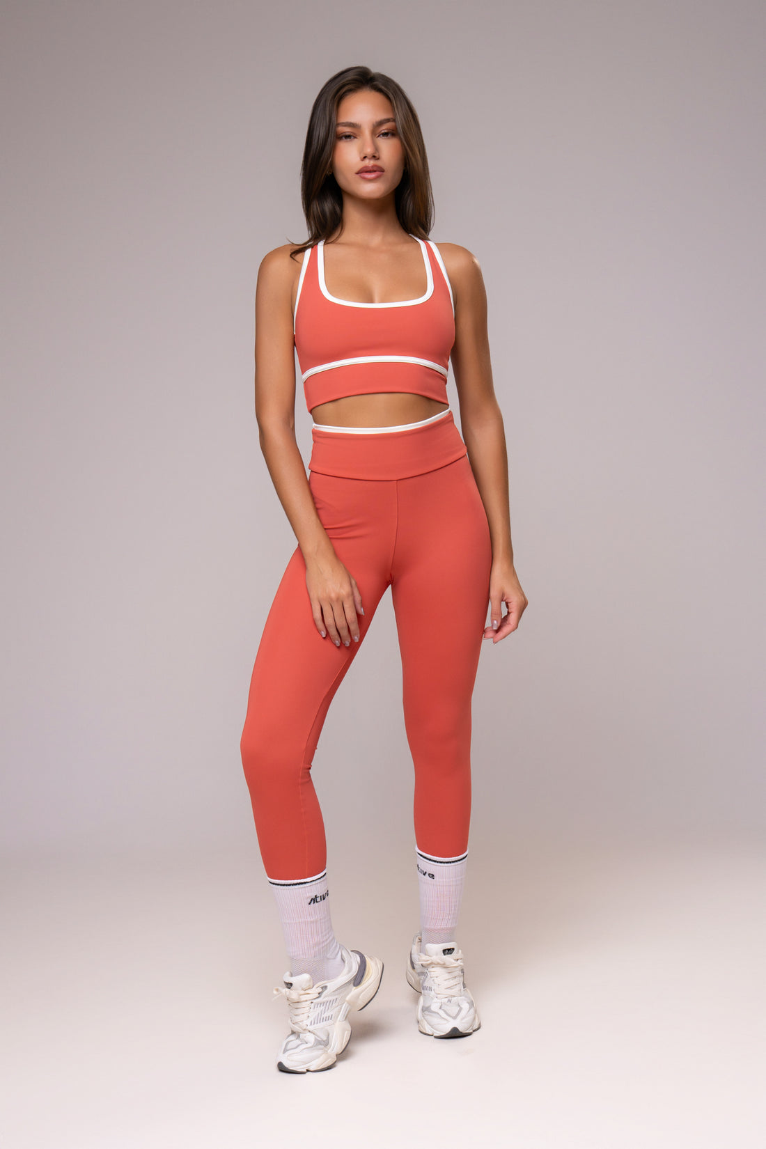 Conjunto Legging e Top Nadador Power Terracota