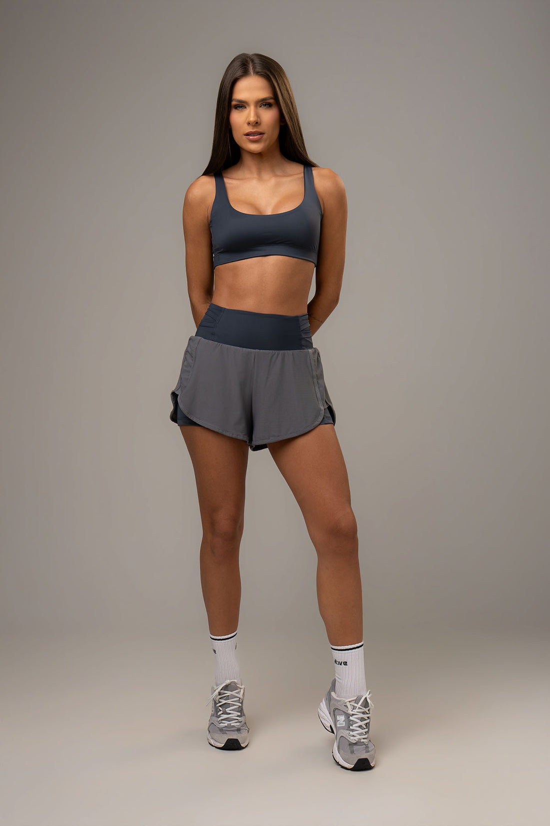 Conjunto Short Duplo e Top Soul Cosmo Grafite