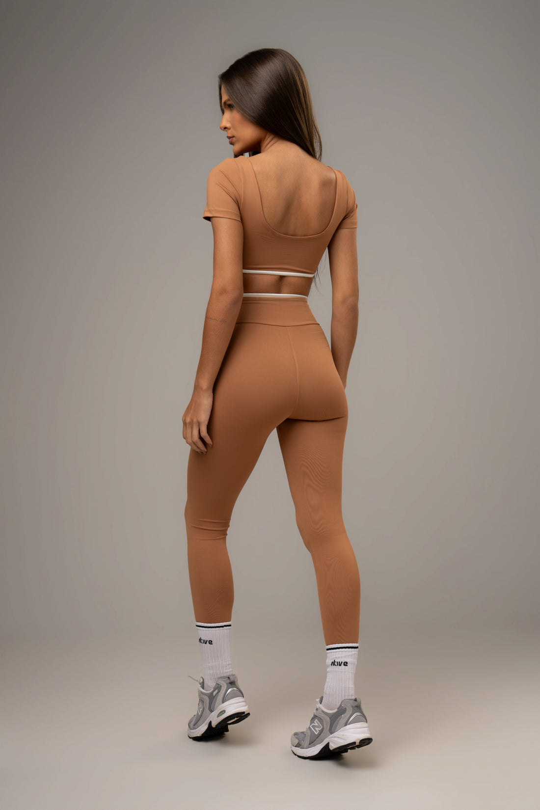 Conjunto Legging e Top Belle Essentials Caramelo