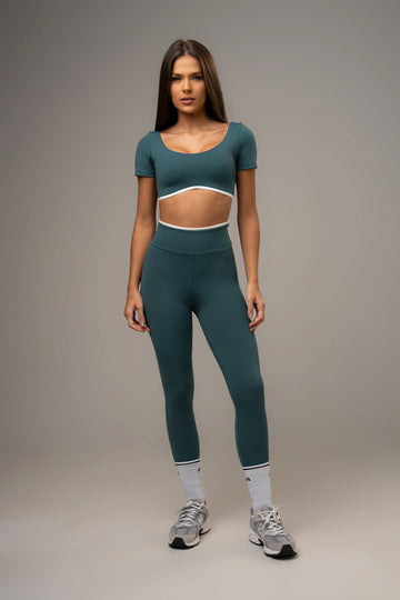 Conjunto Legging e Top Belle Essentials Verde Florest