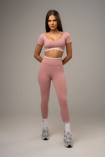 Conjunto Legging e Top Belle Essentials Rosa Seco