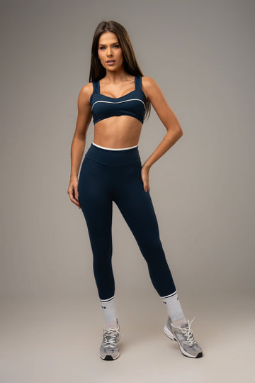 Conjunto Legging e Top Wave Power Marinho