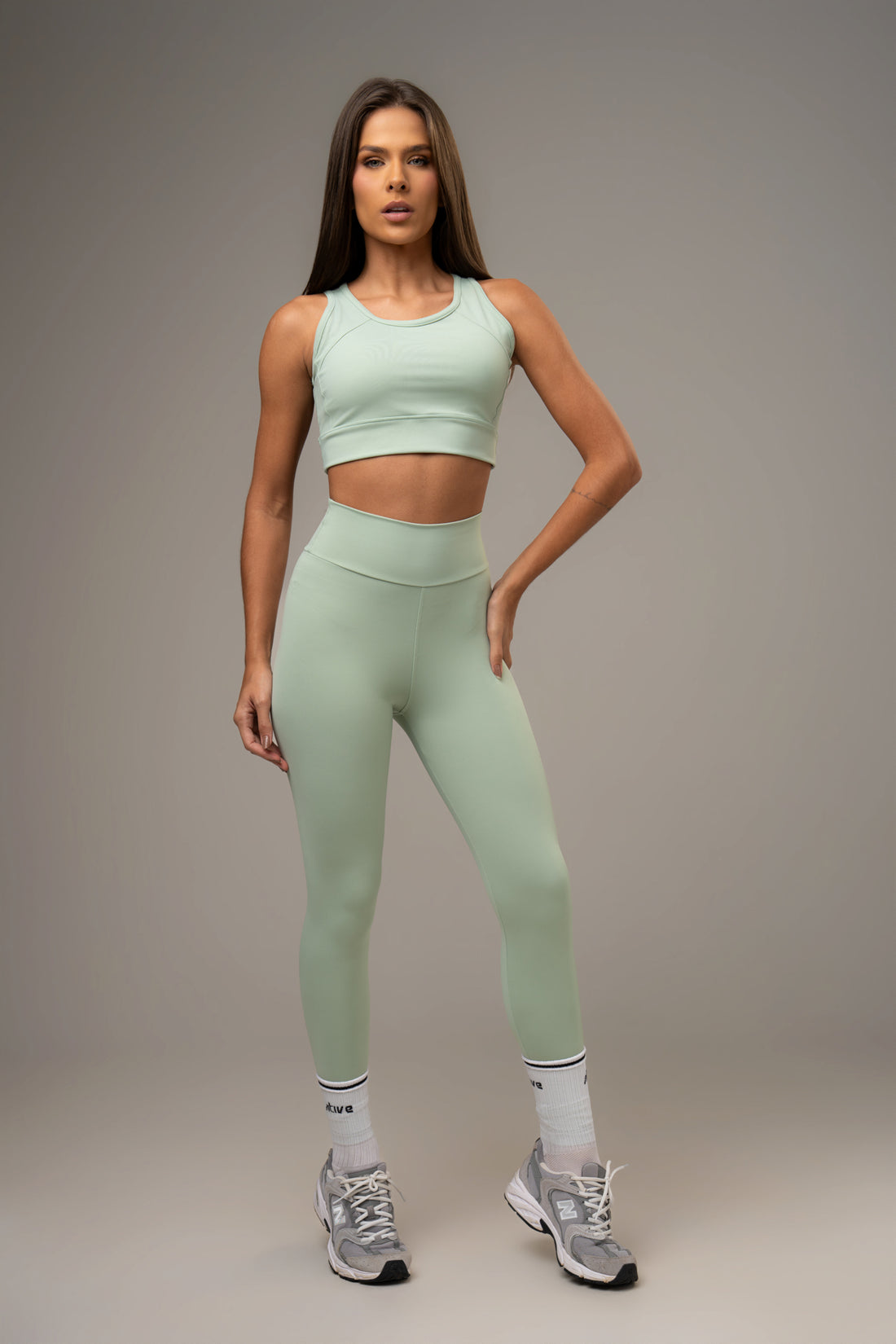 Conjunto Legging e Top High Power Matcha