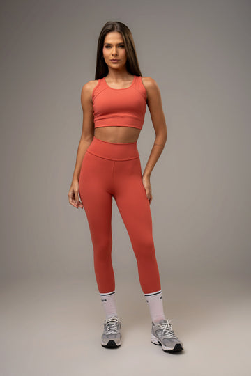 Conjunto Legging e Top High Power Terracota
