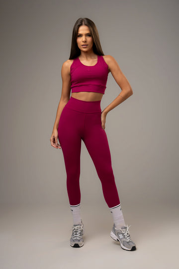Conjunto Legging e Top High Power Malva