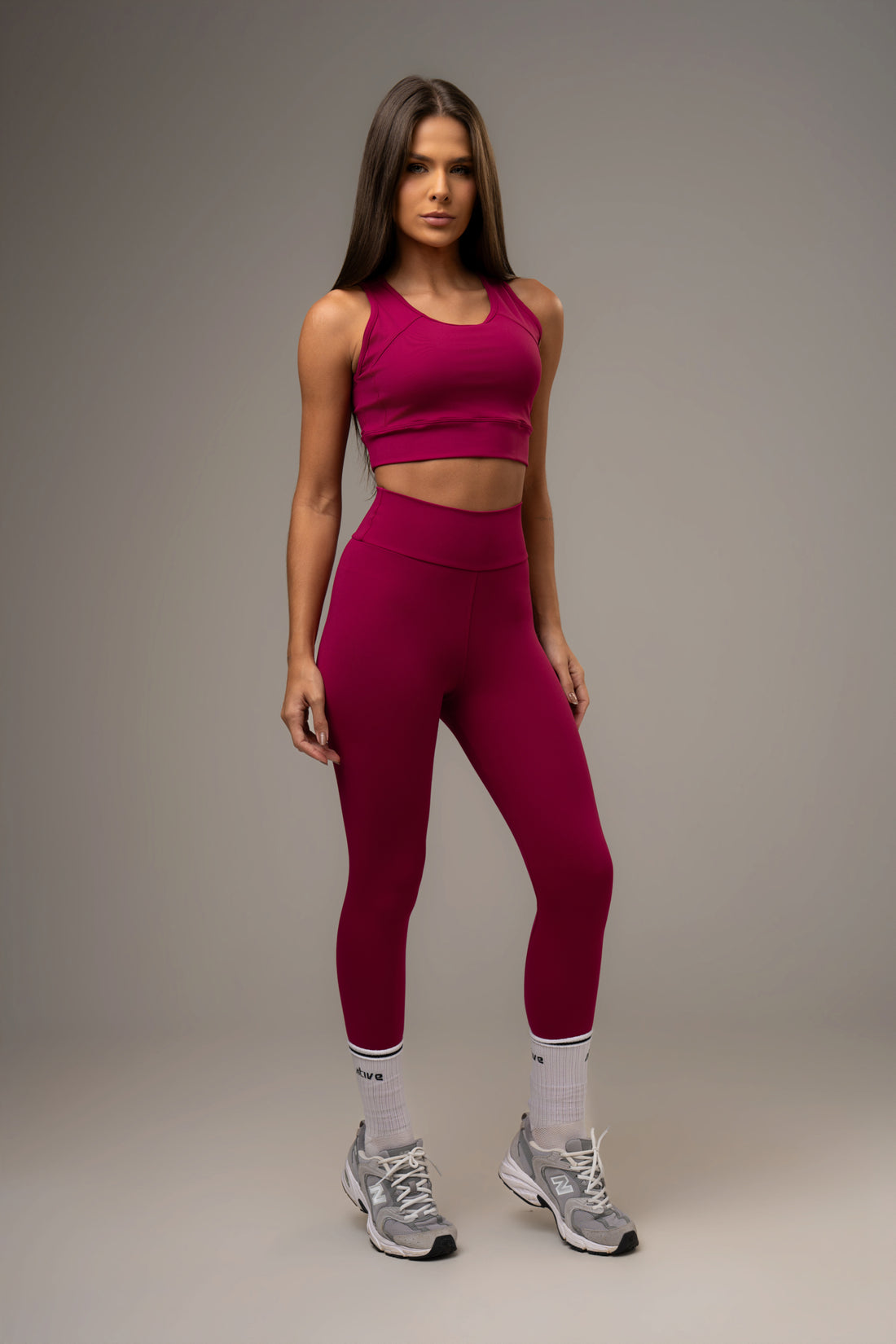 Conjunto Legging e Top High Power Malva