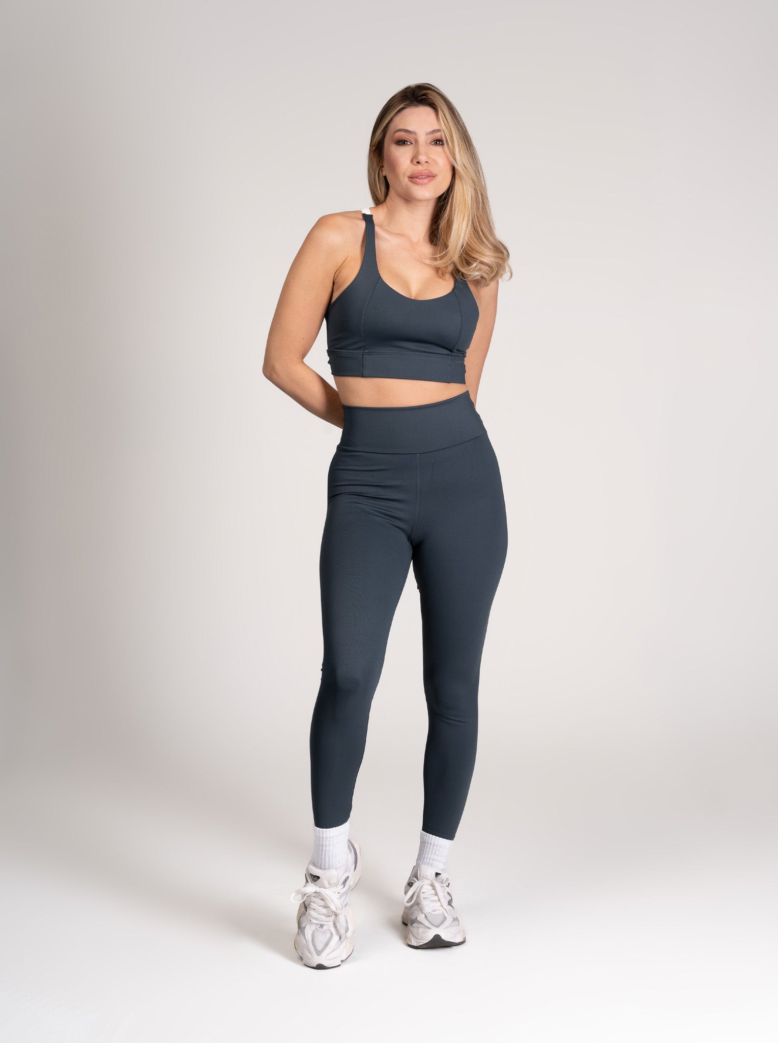 Conjunto Energy Legging e Top Way Chumbo I