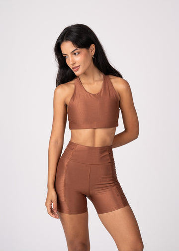 Conjunto Short e Top Chocolate Runner Lovers