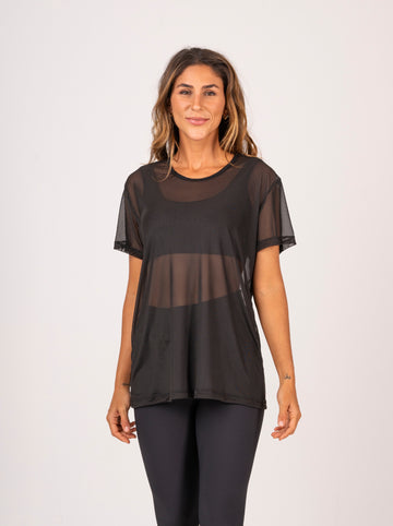 Blusa Tule Preta