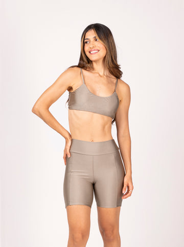 Conjunto Short e Top Fita Champagne Premium