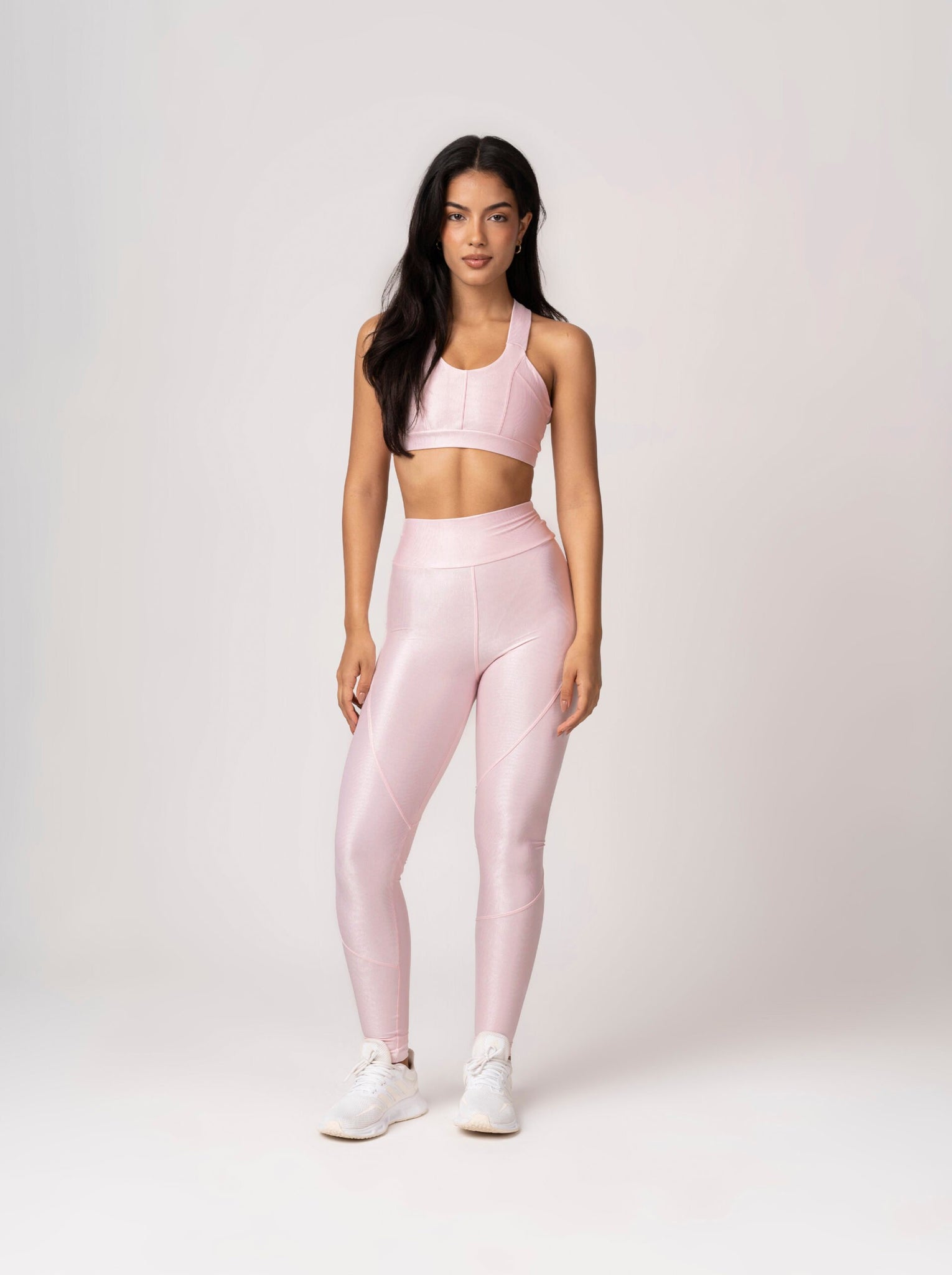 Conjunto Rosa Pastel Legging e Top Cruzado Lovers