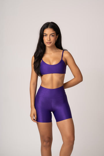 Conjunto Violeta Short e Top Fita Lovers