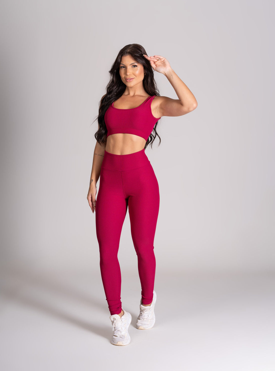 Conjunto Legging e Top Alças Retas Malva Flow