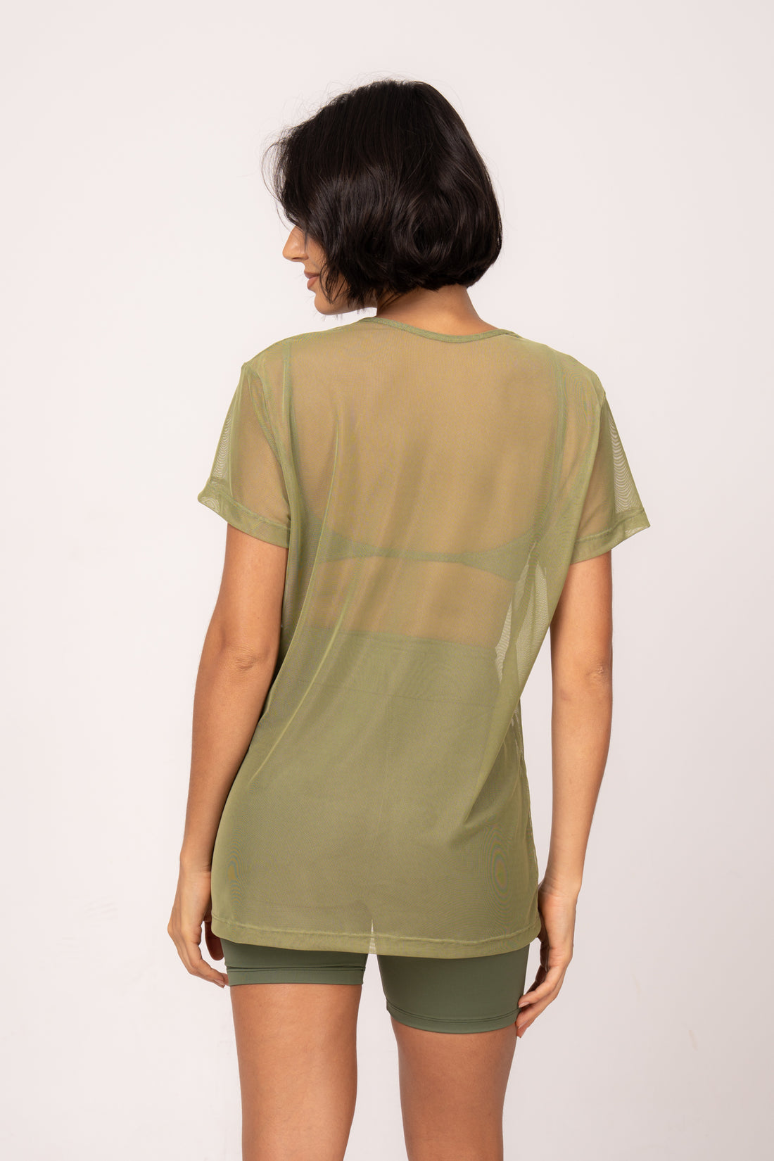 Blusa Tule Verde Oliva