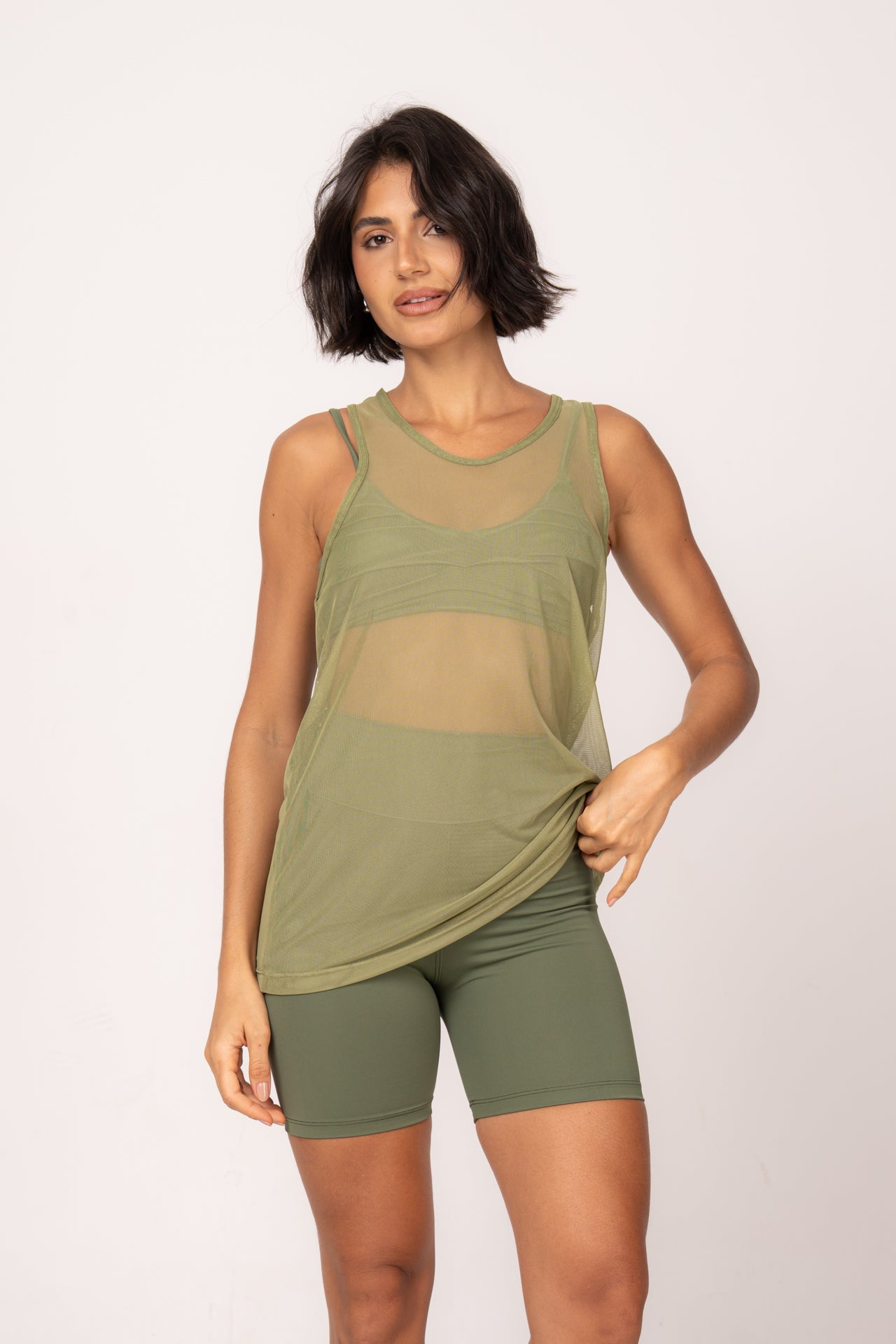 Regatão Tule Nadador Verde Oliva