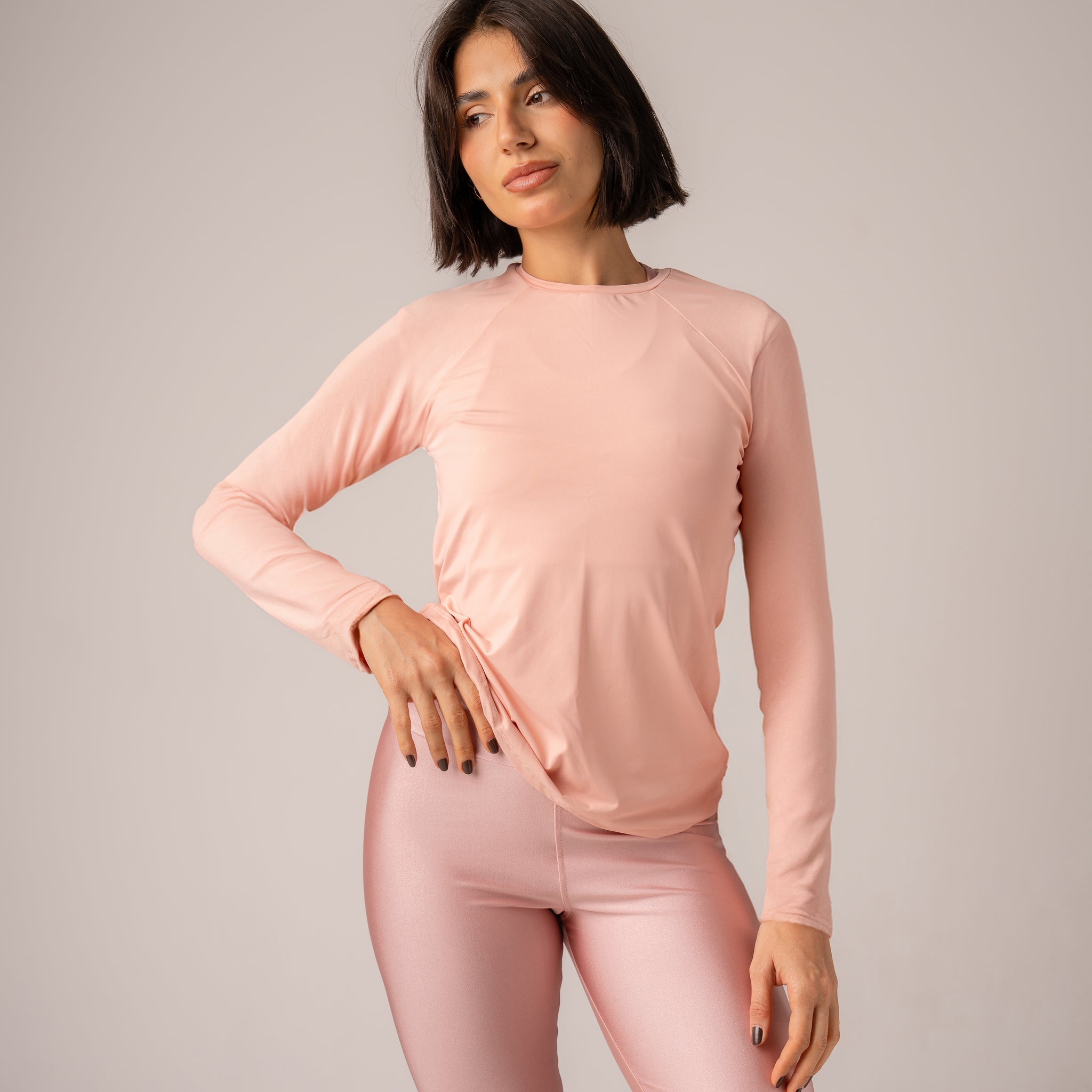 Blusa Manga Longa Soft Rosé
