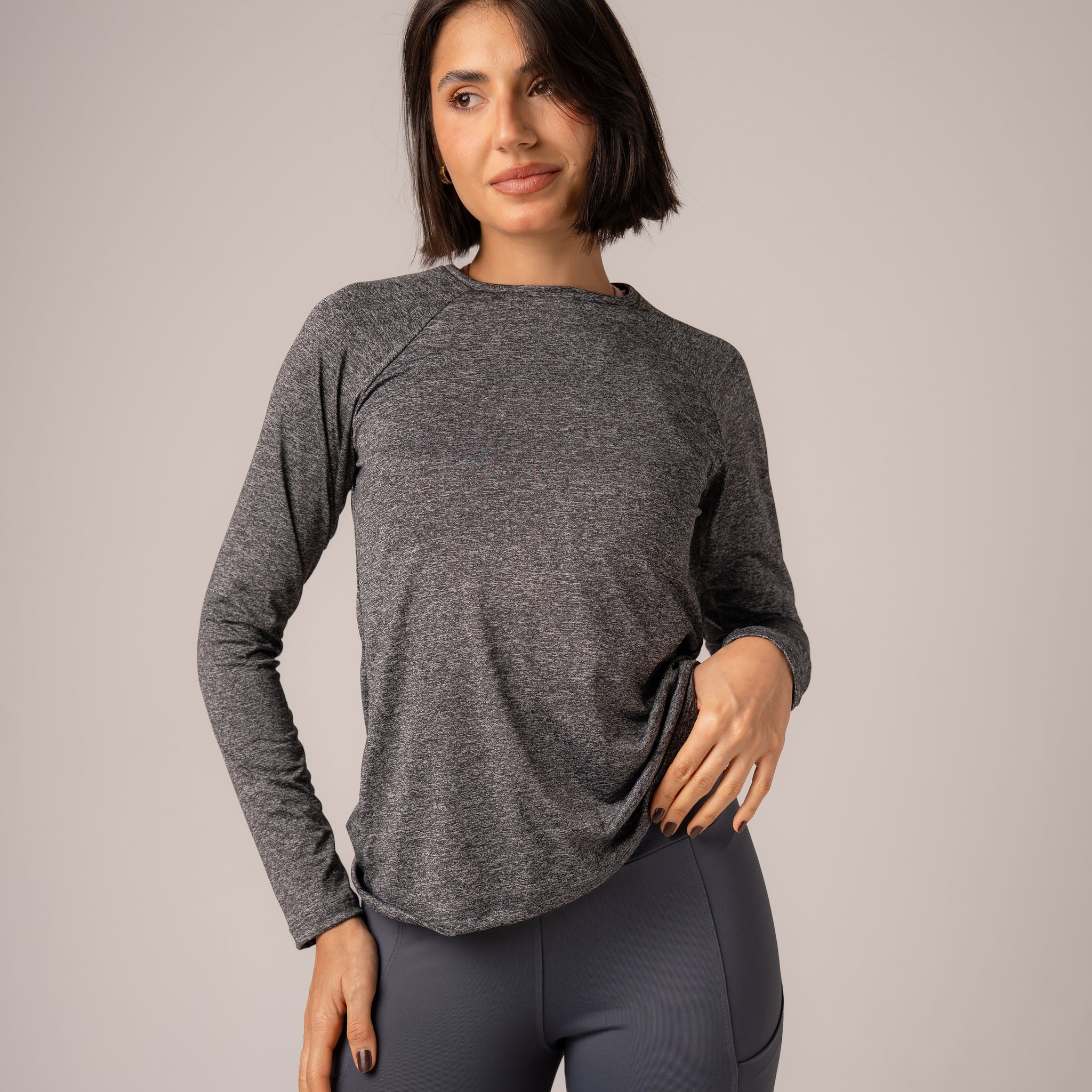 Blusa Manga Longa Soft Mescla