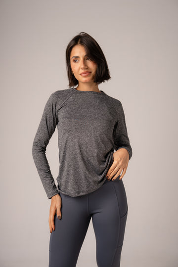 Blusa Manga Longa Soft Mescla