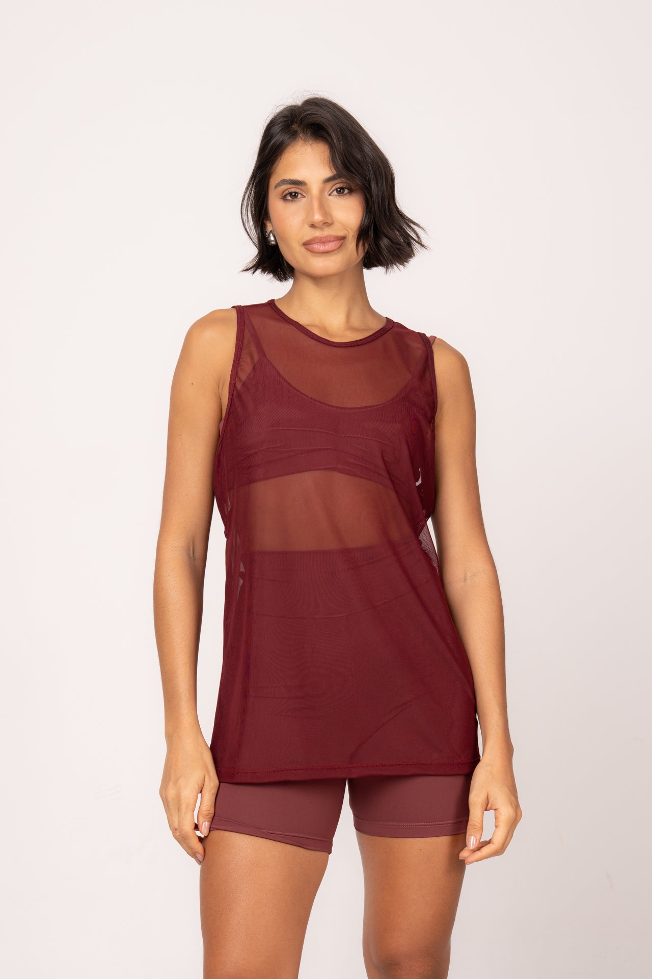 Regata Tule Recorte Marsala