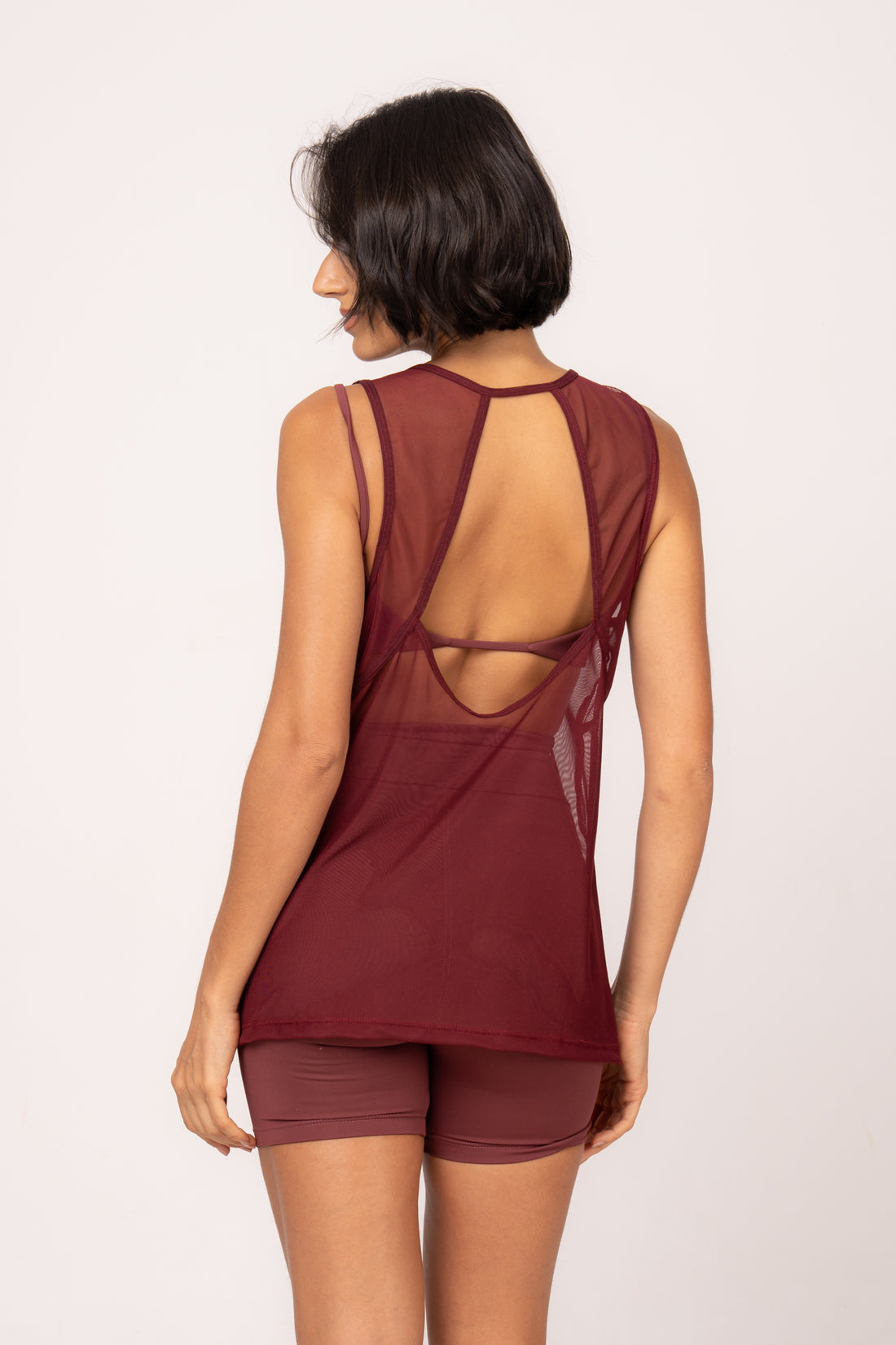 Regata Tule Recorte Marsala