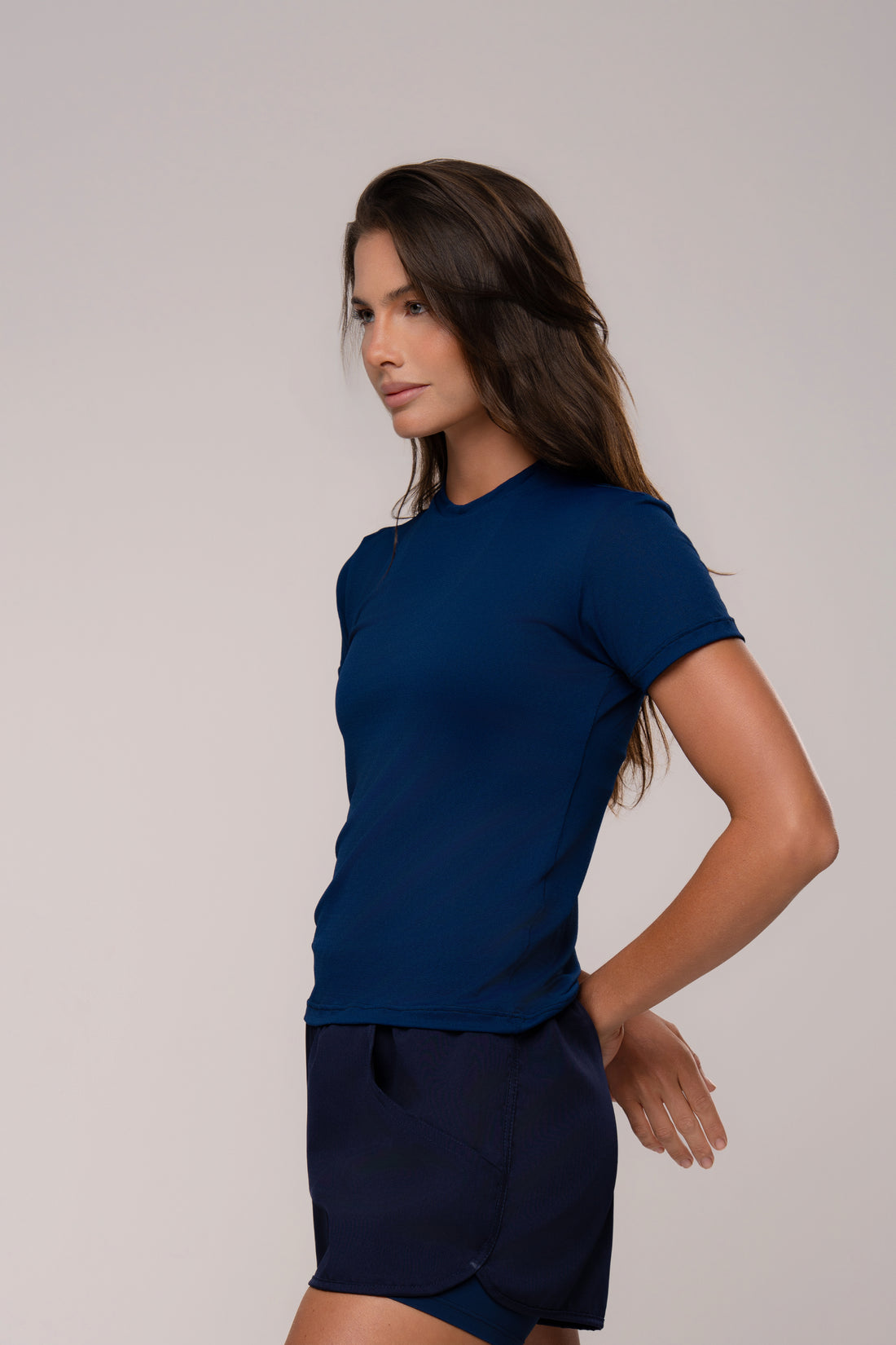 Camiseta Dry Fit Feminina Marinho