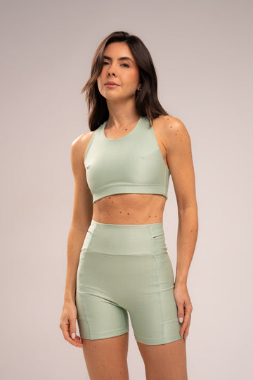 Conjunto Short e Top Runner II Lovers Pastel Green