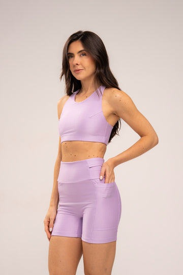 Conjunto Short e Top Runner II Lovers Lavanda