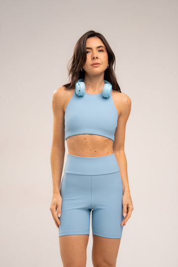 Conjunto Short e Top Nadador Flow Ice Blue