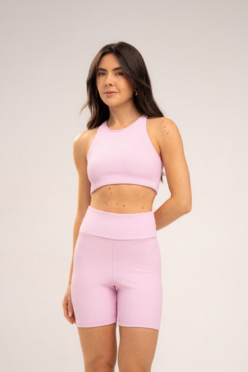 Conjunto Short e Top Nadador Flow Sweet Pink