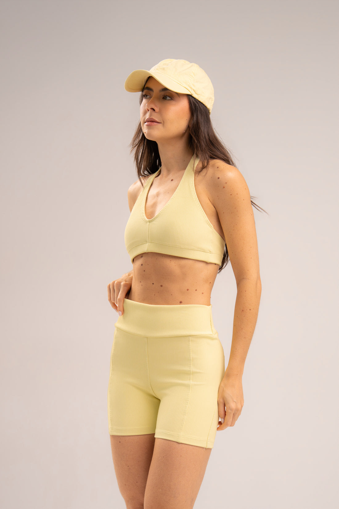 Conjunto Short e Top Frente Única Flow Butter Yellow