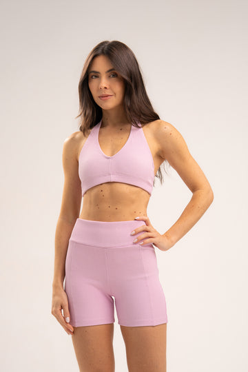Conjunto Short e Top Frente Única Flow Sweet Pink