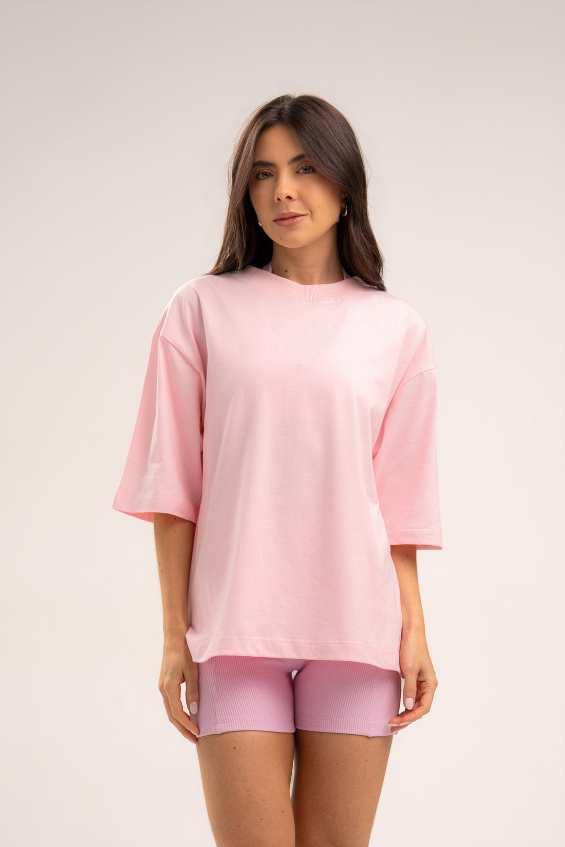 Camiseta Algodão Oversized Feminina Pink