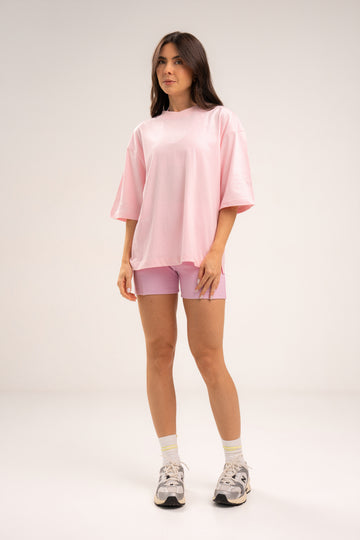 Camiseta Algodão Oversized Feminina Pink