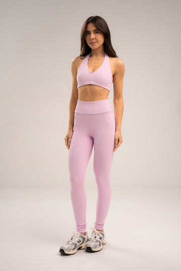 Conjunto Legging e Top Frente Única Flow Sweet Pink