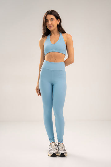 Conjunto Legging e Top Frente Única Flow Ice Blue