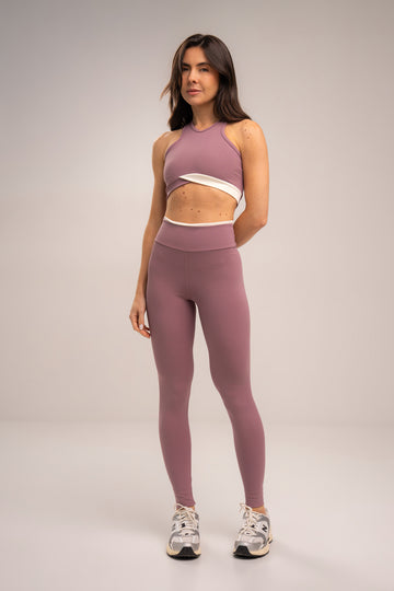 Conjunto Legging e Top Fantasy Bicolor Power Dusty Rose