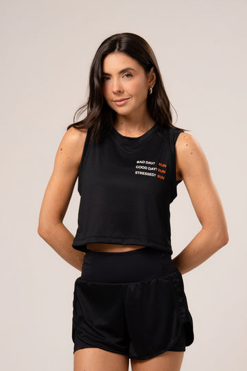 Regata Cropped Cosmo Silk Preta