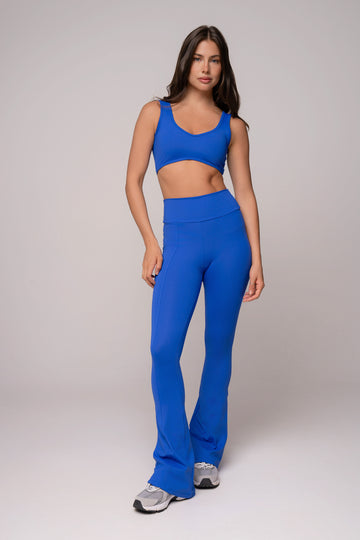 Conjunto Legging Flare e Top Essentials Royal