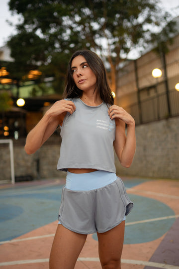Regata Cropped Cosmo Silk Cinza