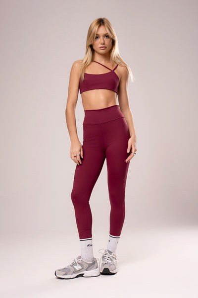 Conjunto Legging e Top Aura Power Marsala